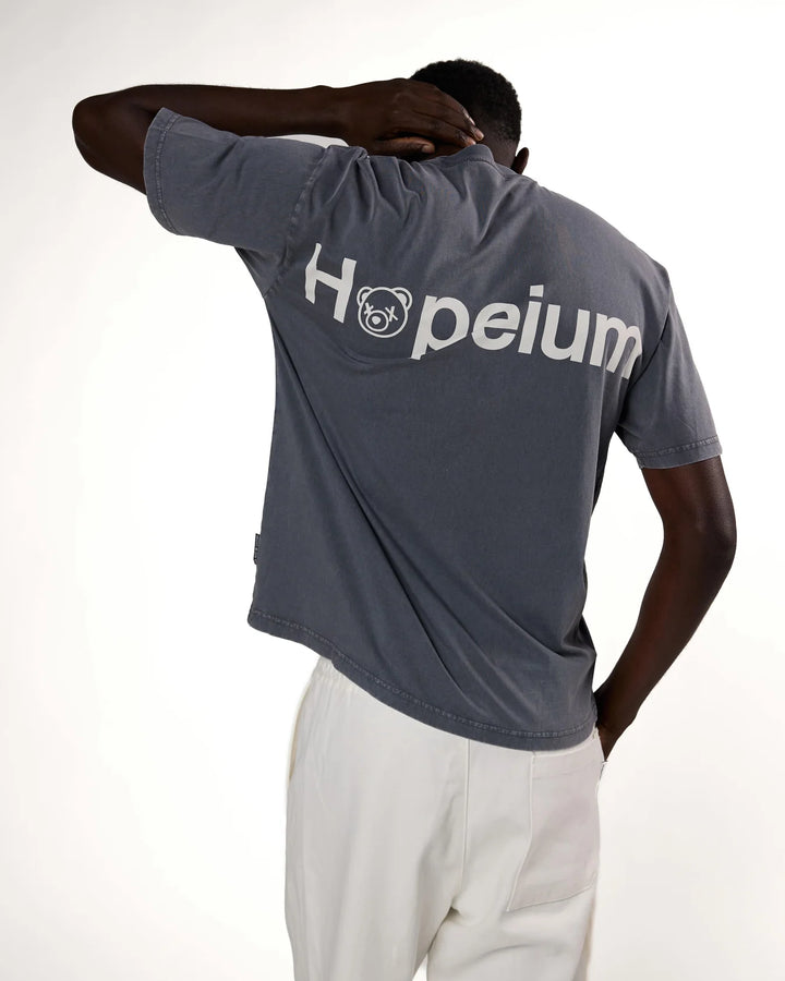 T-shirt met logo / zware grijs