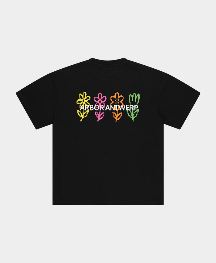Pixel Flower Black