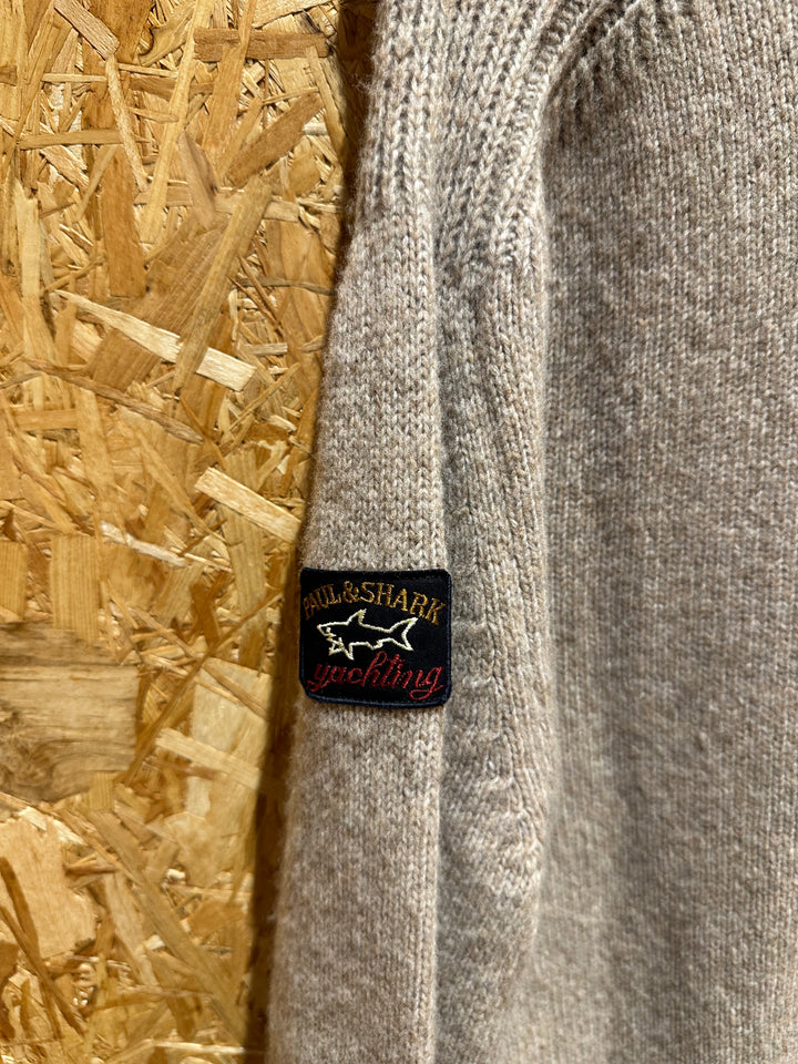 Pull laine beige avec boutons Paul and shark