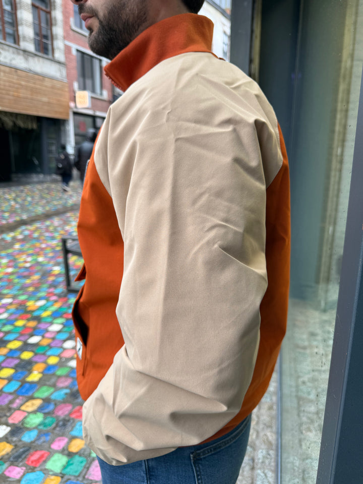 Powel powdershirt with patches / burnt - orange