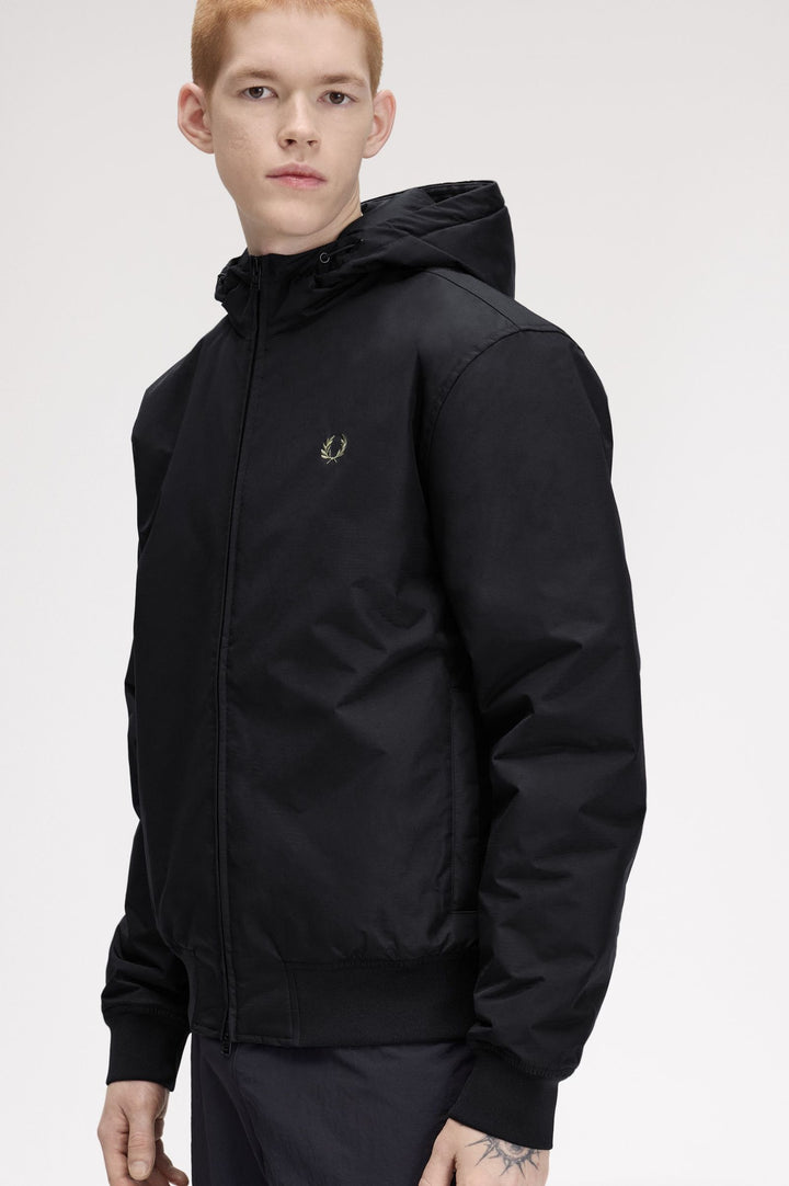 Hooded brentham jacket - black