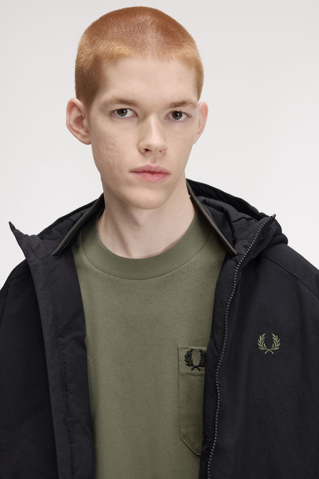 Fabric block padded jacket