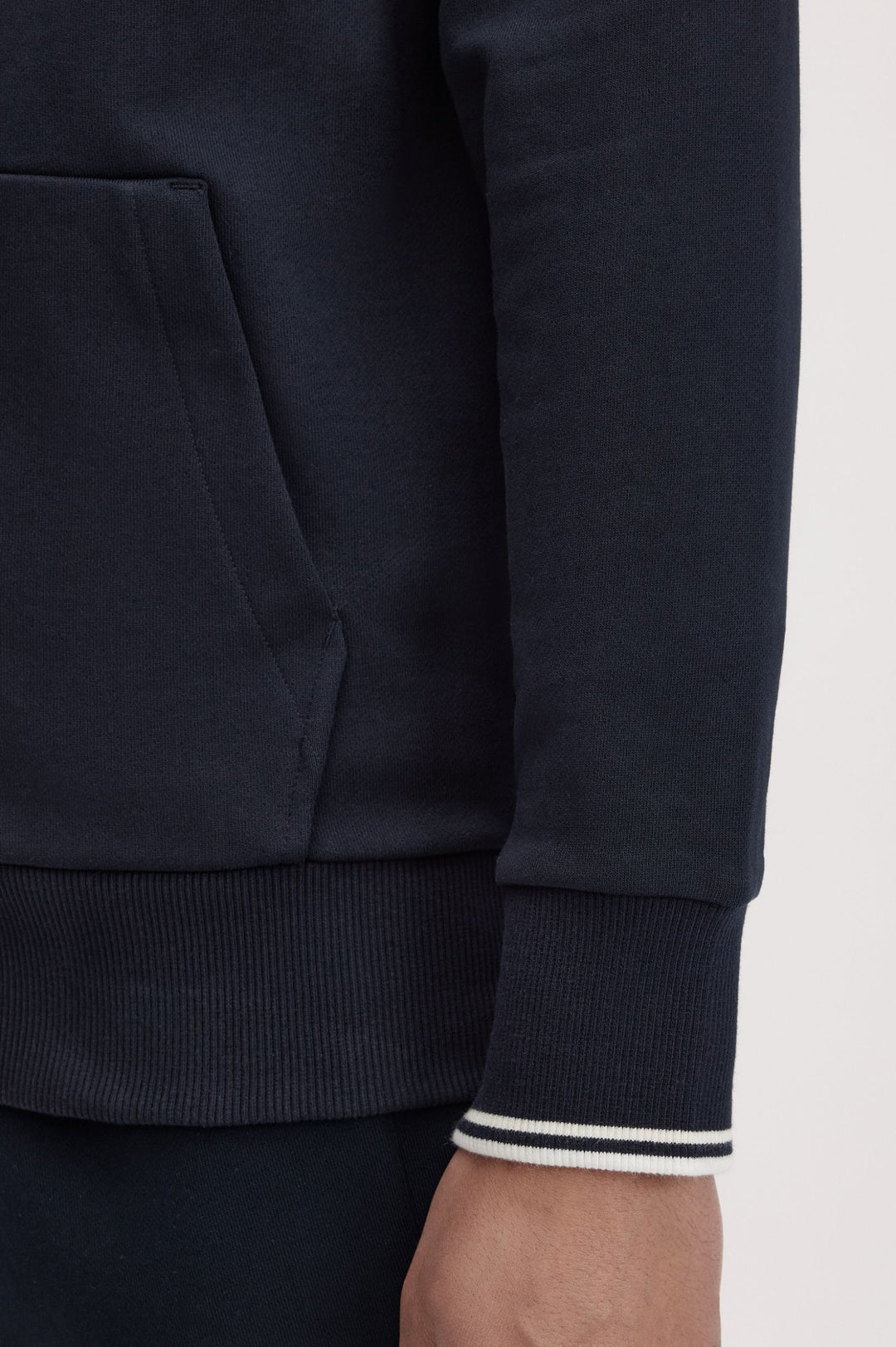 Hooded zip through sweatshirt / navy