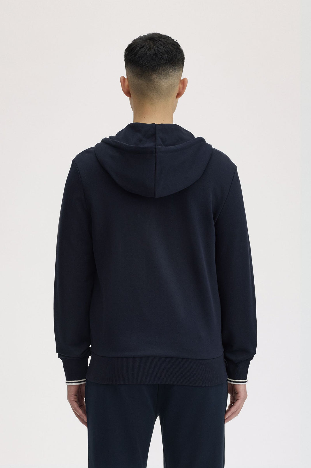 Hooded zip through sweatshirt / navy