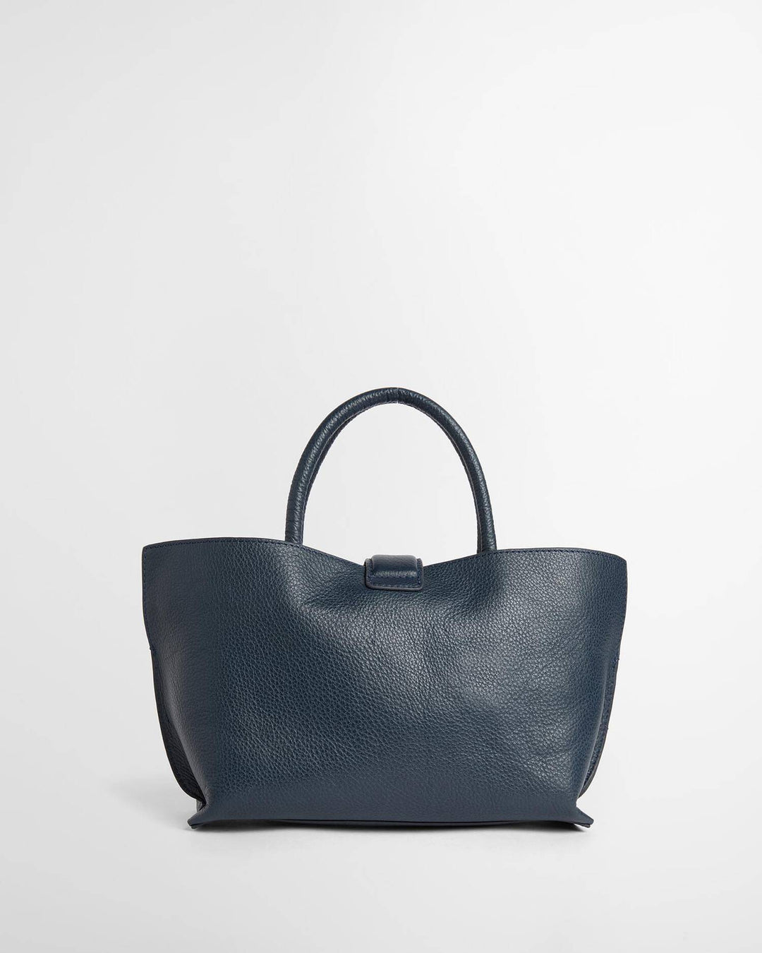 Alder mini leather tote bag / navy