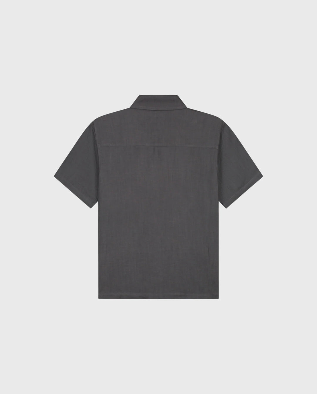 Linen blend ss shirt / charcoal
