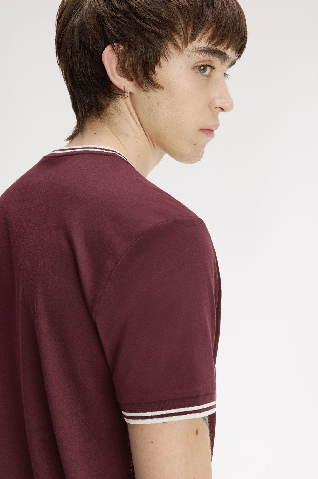 Twin tipped t-shirt / oxblood
