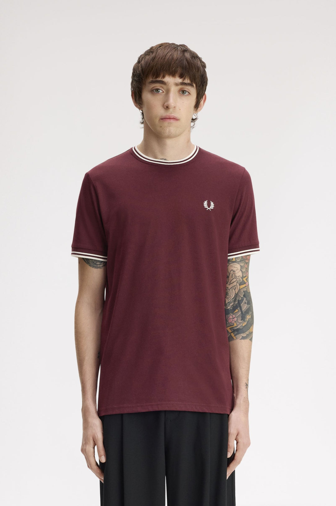 Twin tipped t-shirt / oxblood