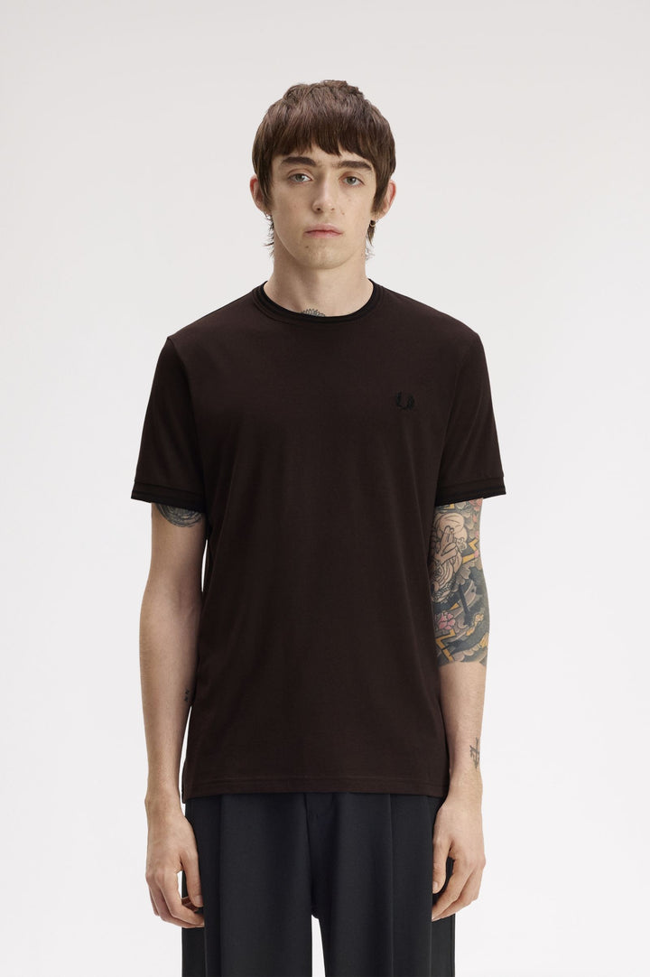 Twin tipped t-shirt / rich brown
