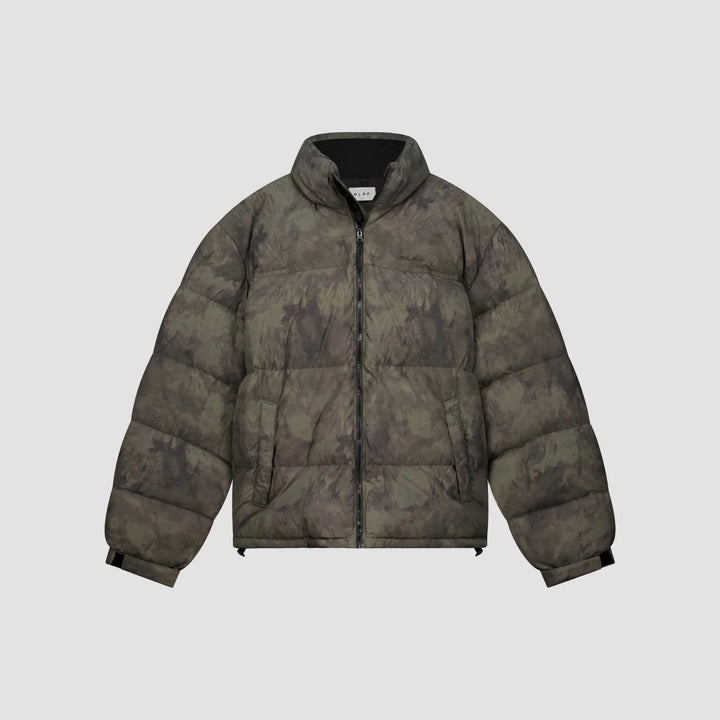 2-tone puffer jacket - olive night