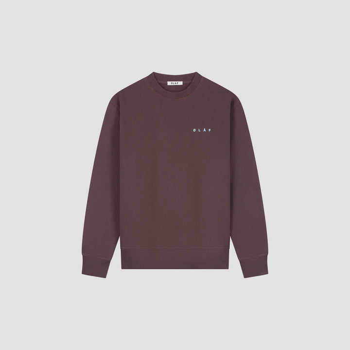 Sudadera Lasso Face de cuello redondo - Ciruela chocolate