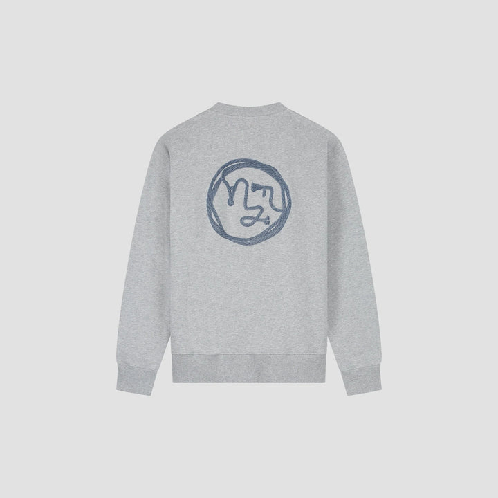 Lasso Face Crewneck - Htr Grey