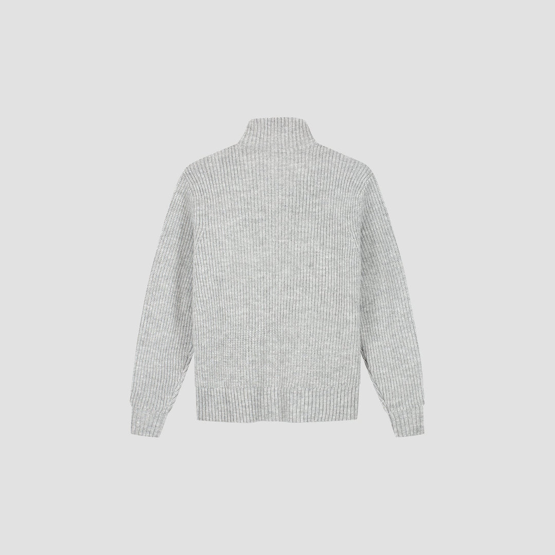 Signature Zip Knitted Mockneck - Sharksin