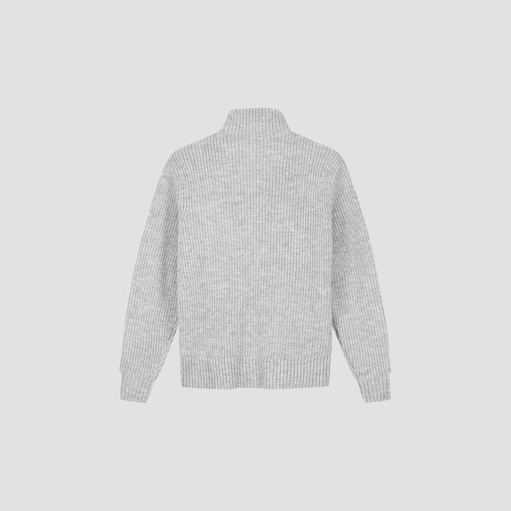 Signature Zip Knitted Mockneck - Sharksin