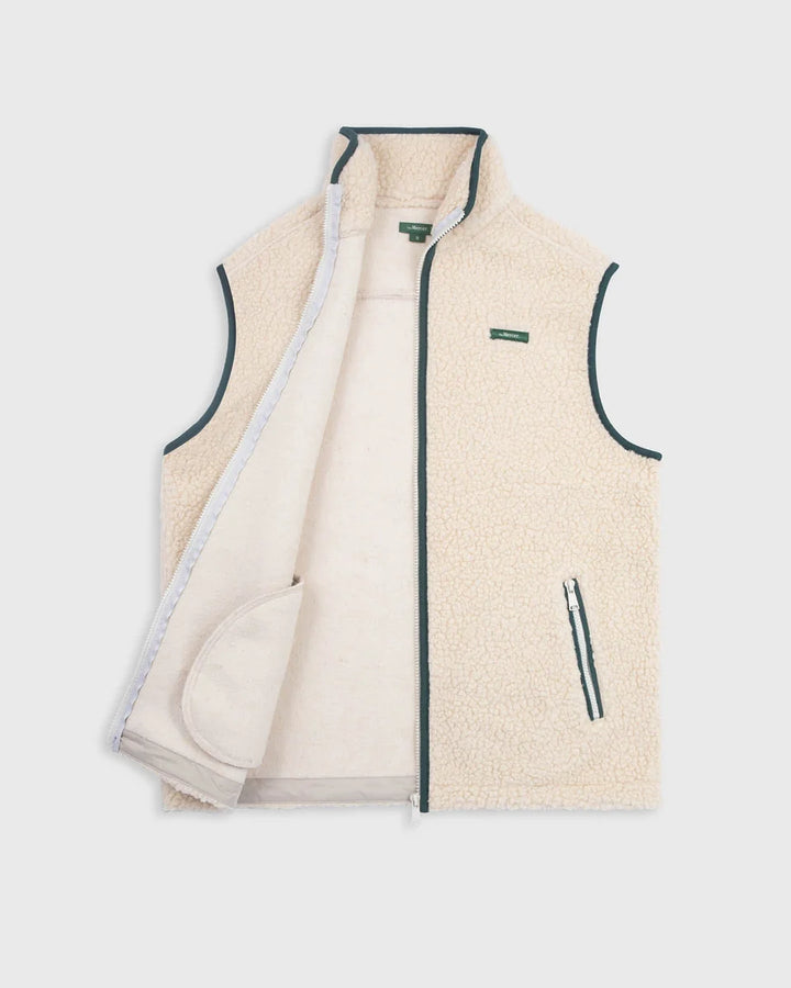 Wollen vest met rits - gebroken wit