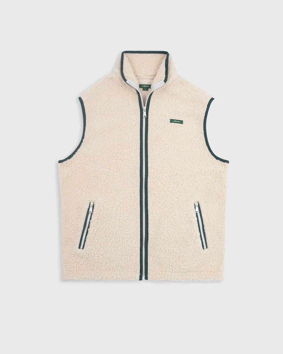Wollen vest met rits - gebroken wit