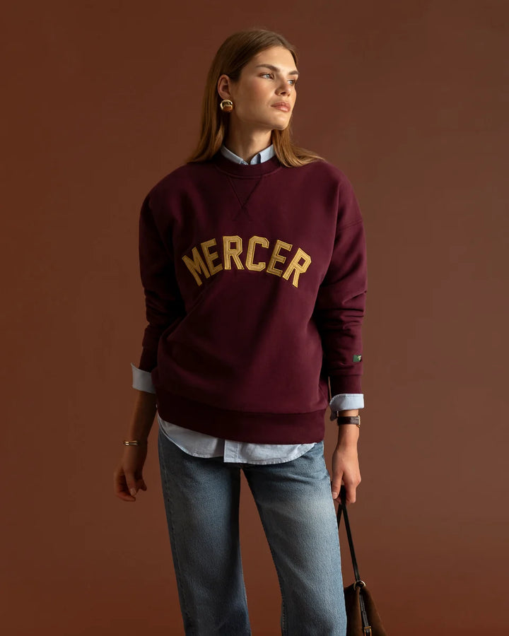 The Mercer Signature Sweat - Bordeaux