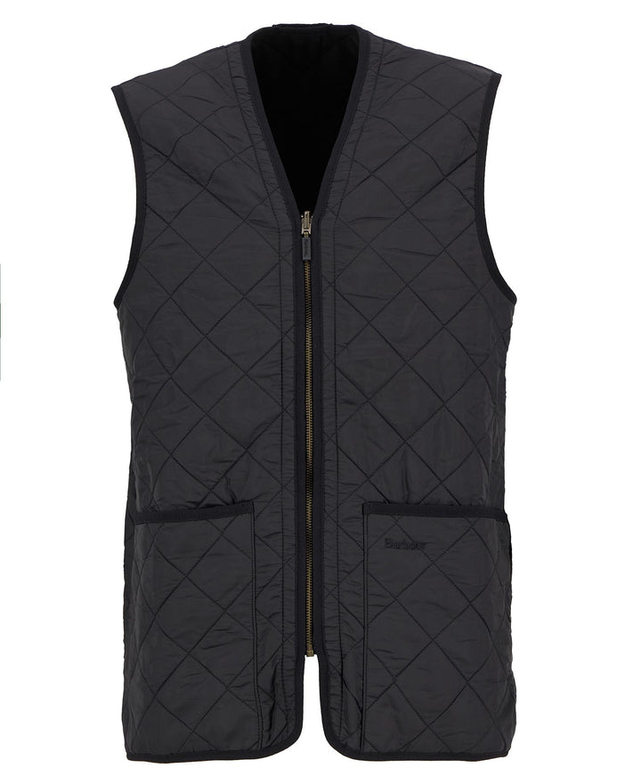 Barbour polarquilt waistcoat / zip - black