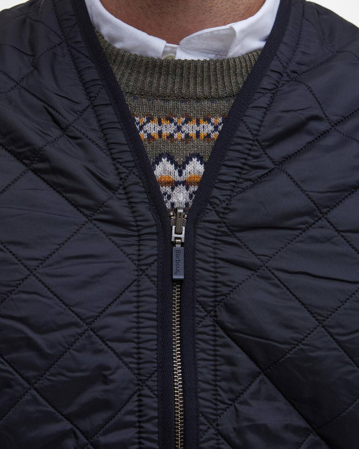 Barbour polarquilt waistcoat / zip - black