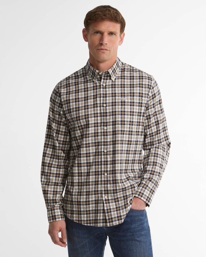 Fallowlane regular fit checked shirt / navy