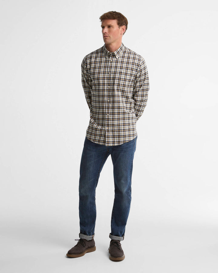 Fallowlane regular fit checked shirt / navy