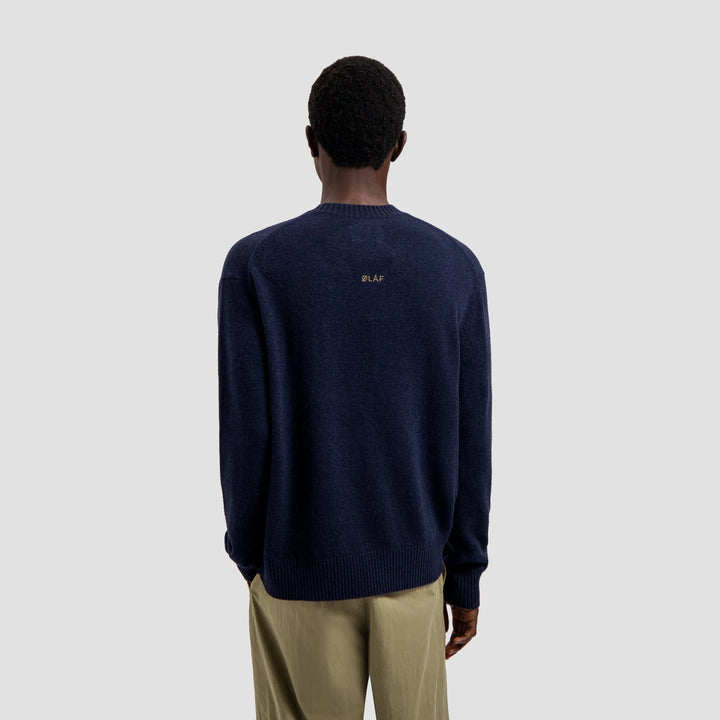 Essential knitted crewneck / navy
