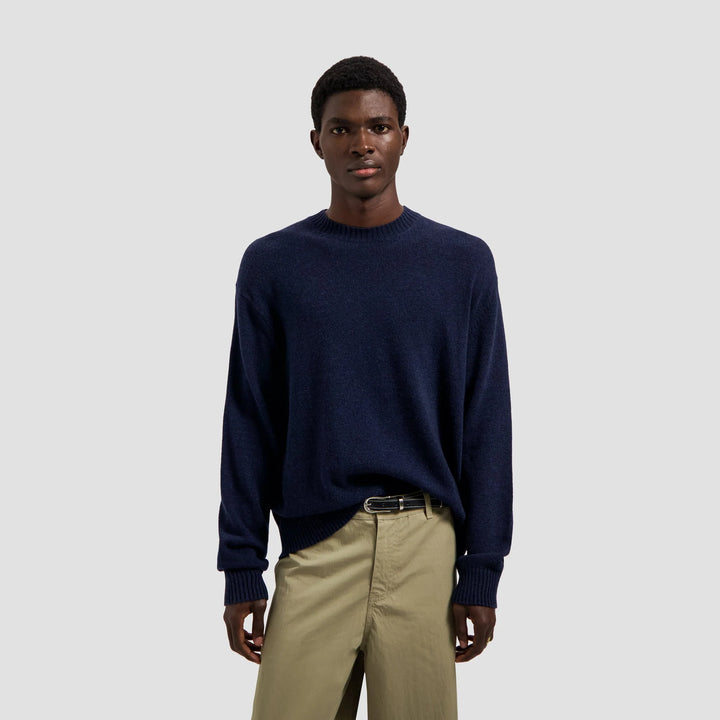 Essential knitted crewneck / navy