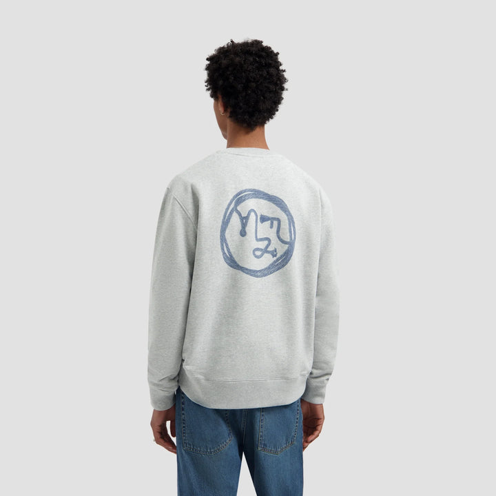 Lasso Face Crewneck - Htr Grey