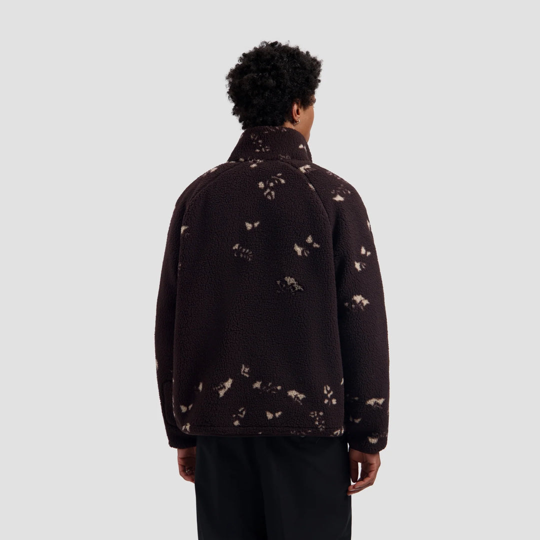 Flower aop fleece jacket