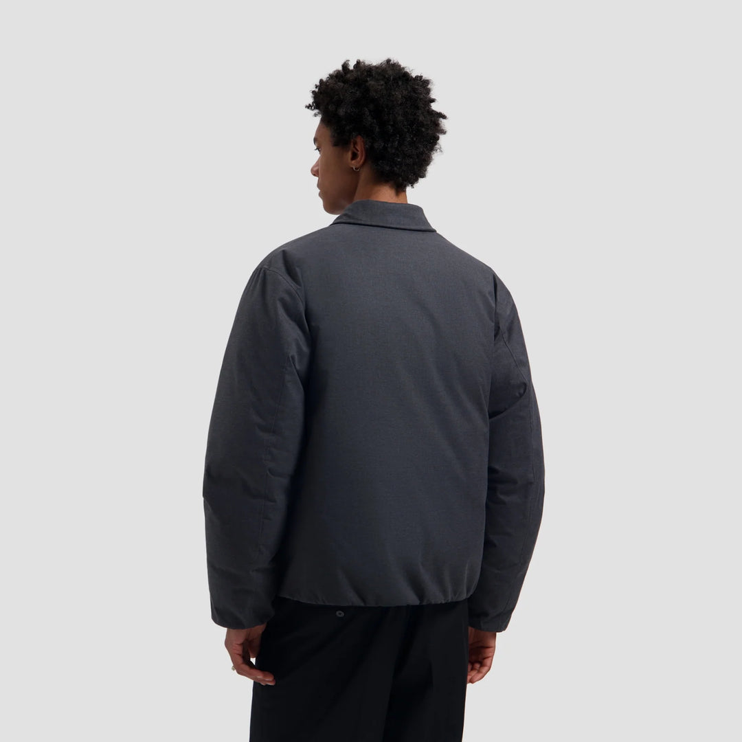 Peached padded jacket / charcoal