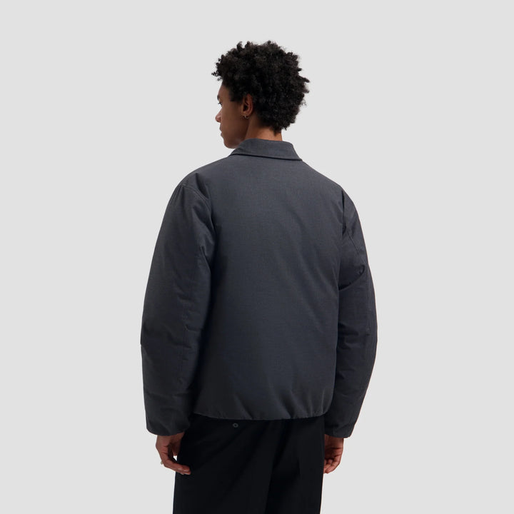 Peached padded jacket / charcoal