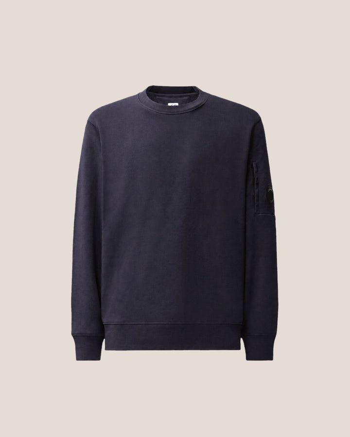 Sweatshirts crew neck diagonal raised fleece / navy ( col 888 )