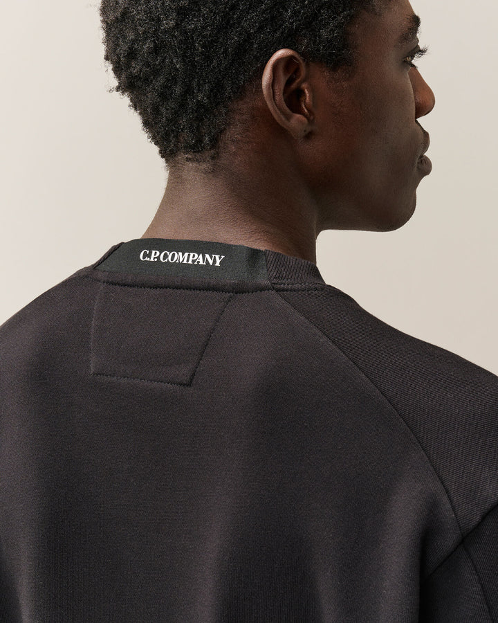 Sweatshirts crew neck diagonal raised fleece / black ( col 999 )