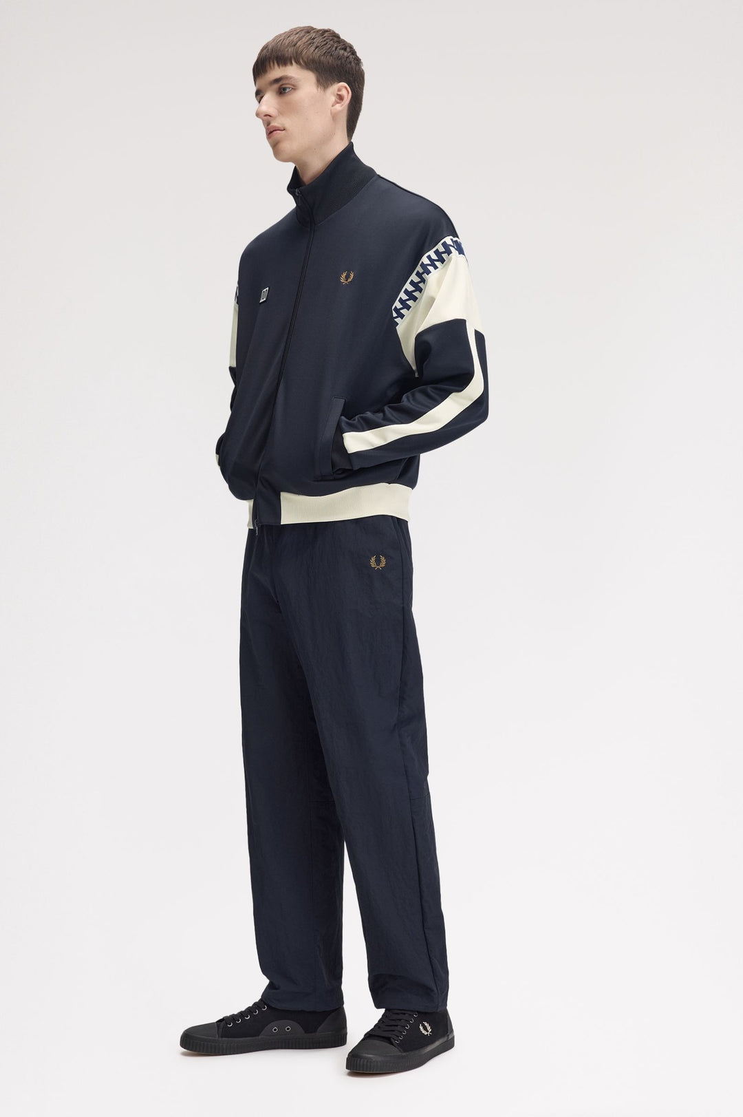 Meyba cut and sew track jacket - navy