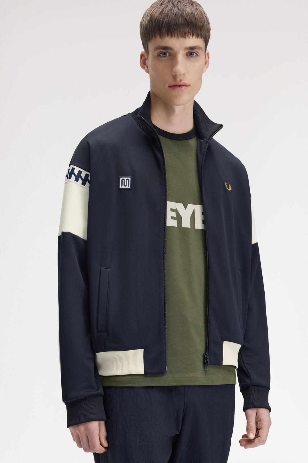 Meyba cut and sew track jacket - navy