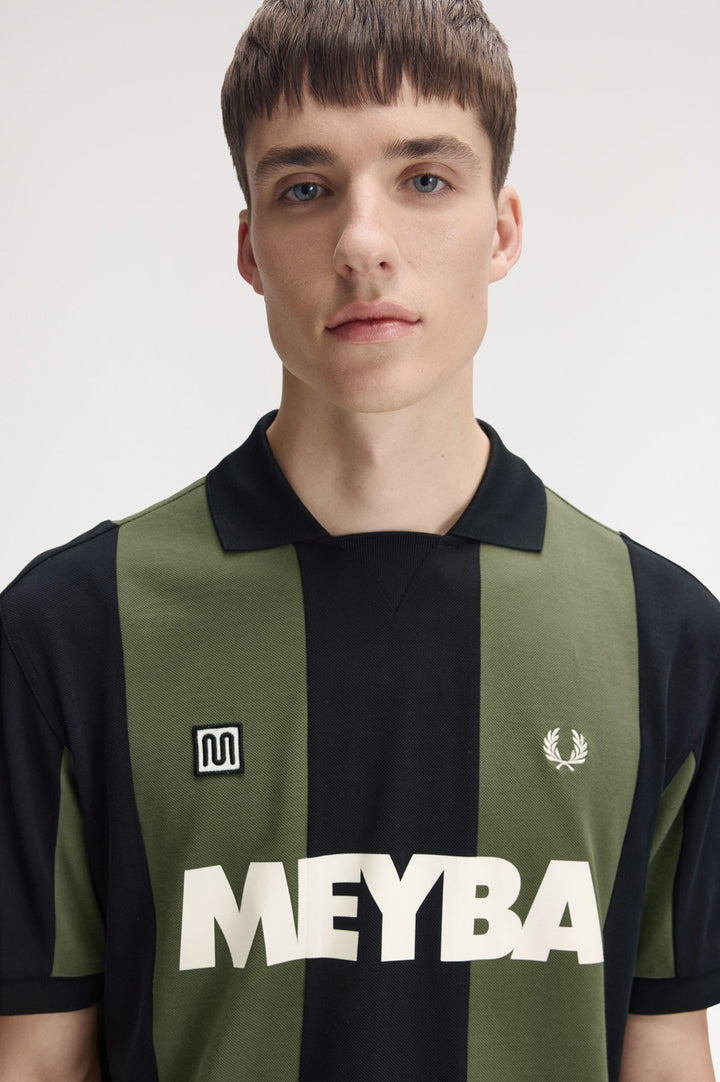 Meyba cut and sew polo shirt - black/green