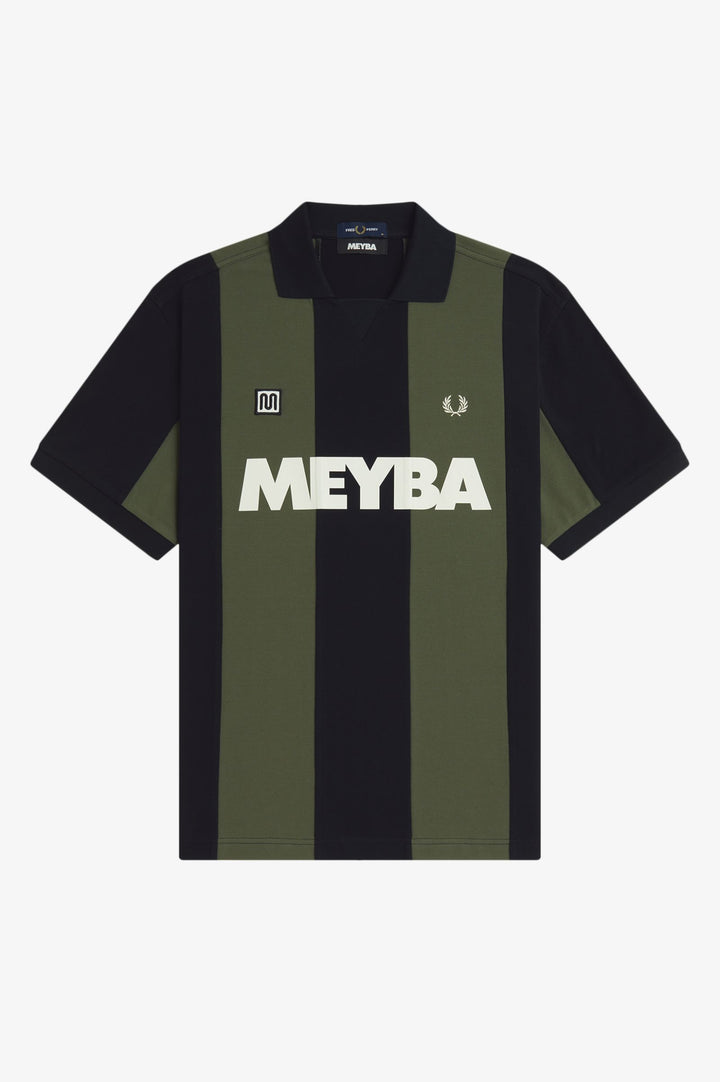 Meyba cut and sew polo shirt - black/green
