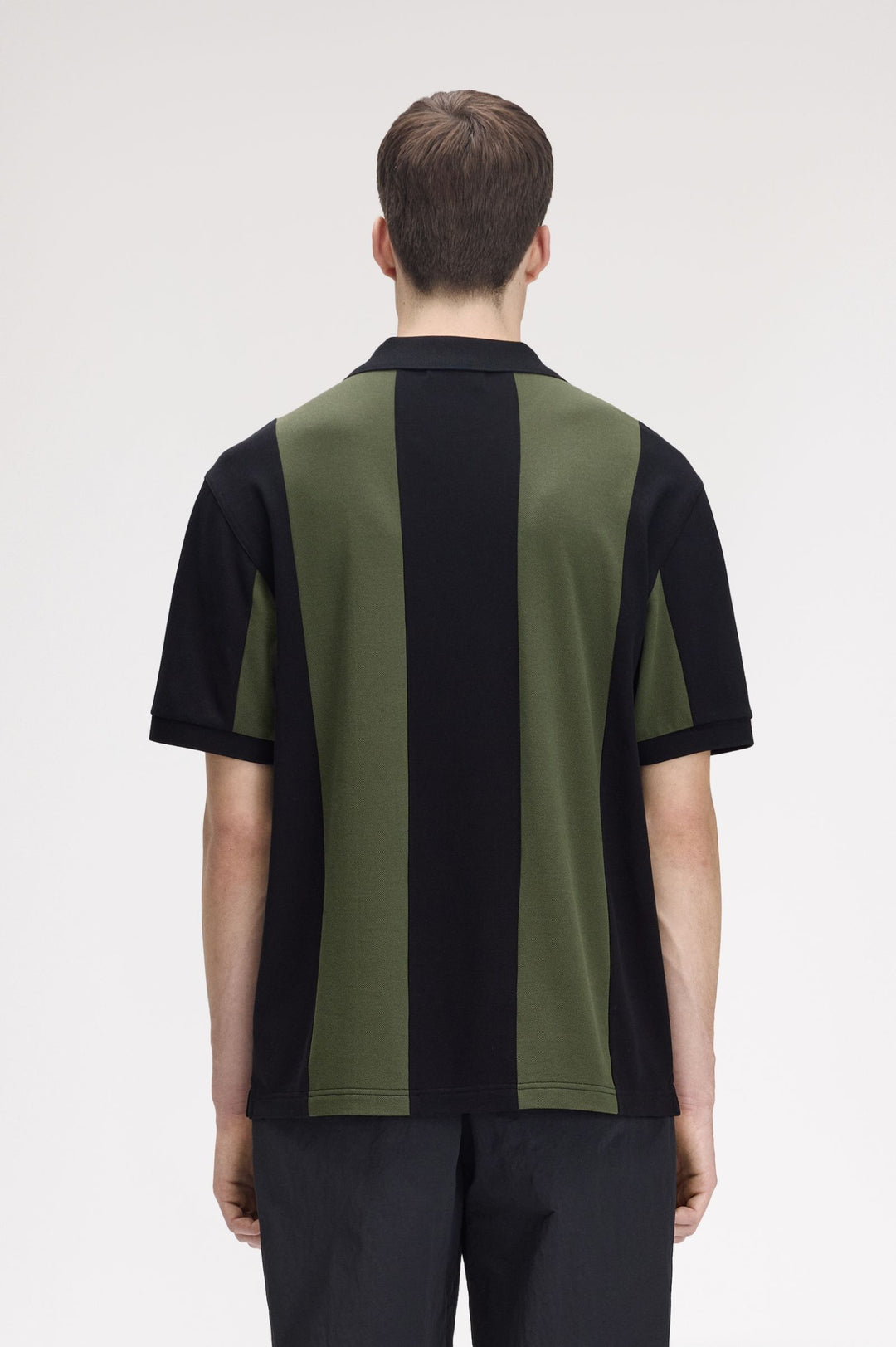Meyba cut and sew polo shirt - black/green