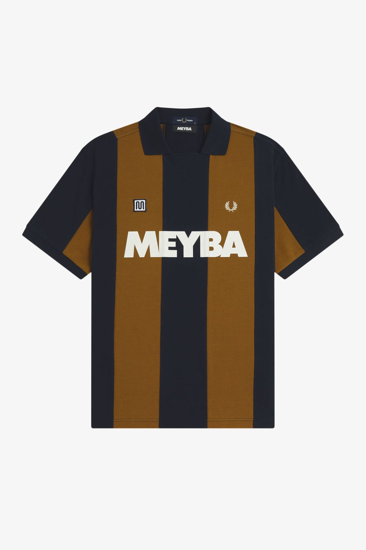 Meyba cut and sew polo shirt - navy/brun