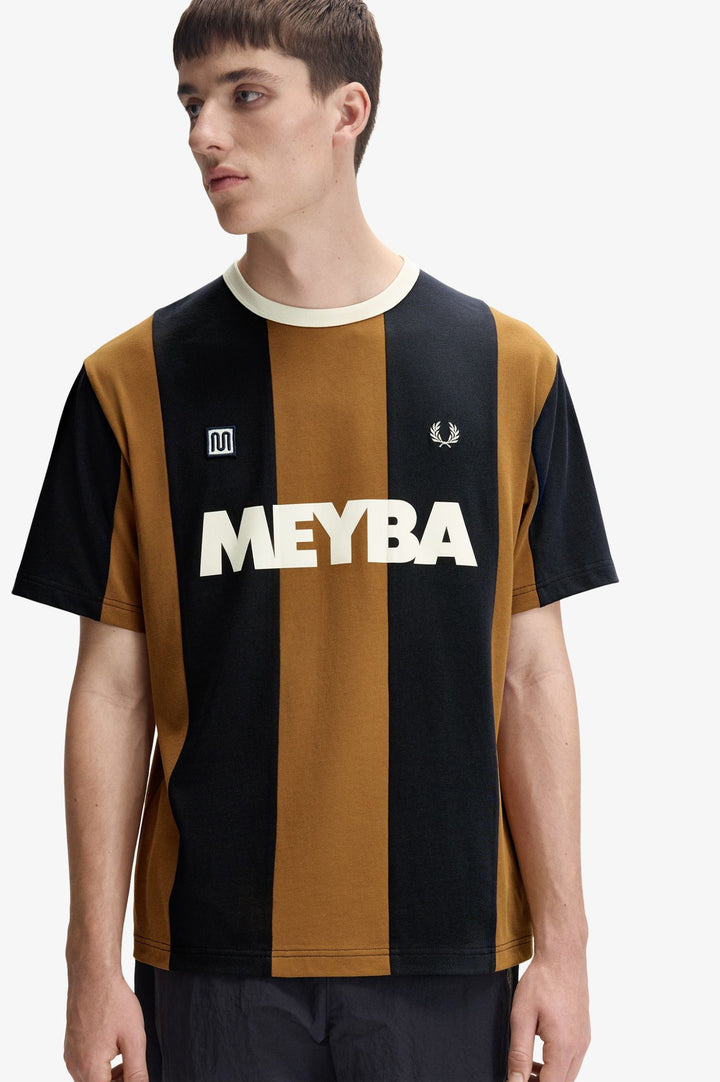 T-shirt Fred Perry x Meyba Striped Ringer – Dark Caramel