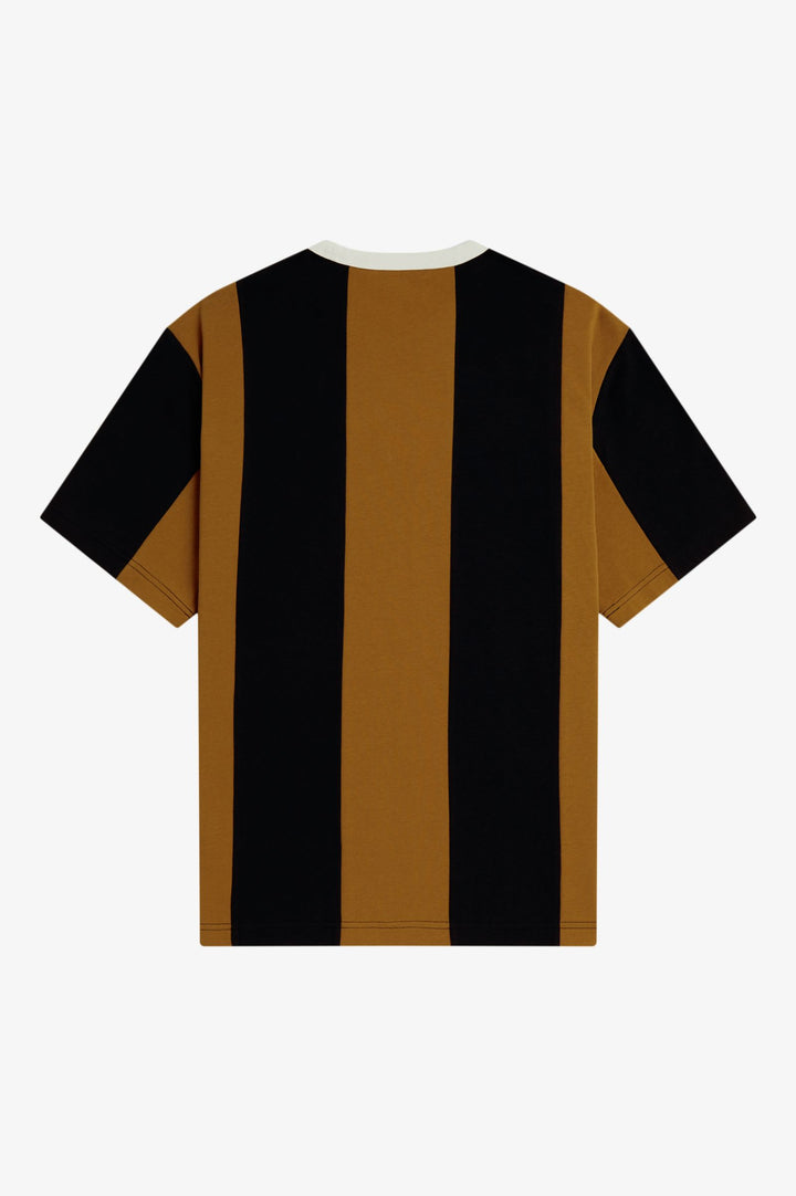 T-shirt Fred Perry x Meyba Striped Ringer – Dark Caramel