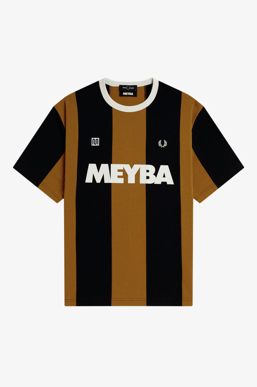 T-shirt Fred Perry x Meyba Striped Ringer – Dark Caramel