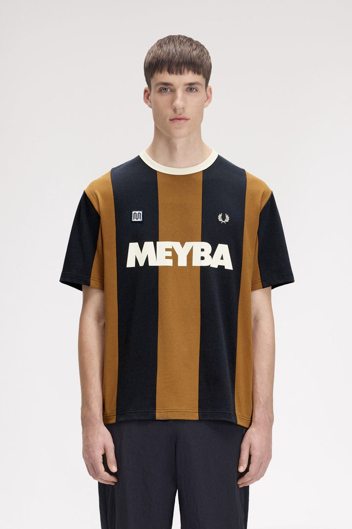 T-shirt Fred Perry x Meyba Striped Ringer – Dark Caramel