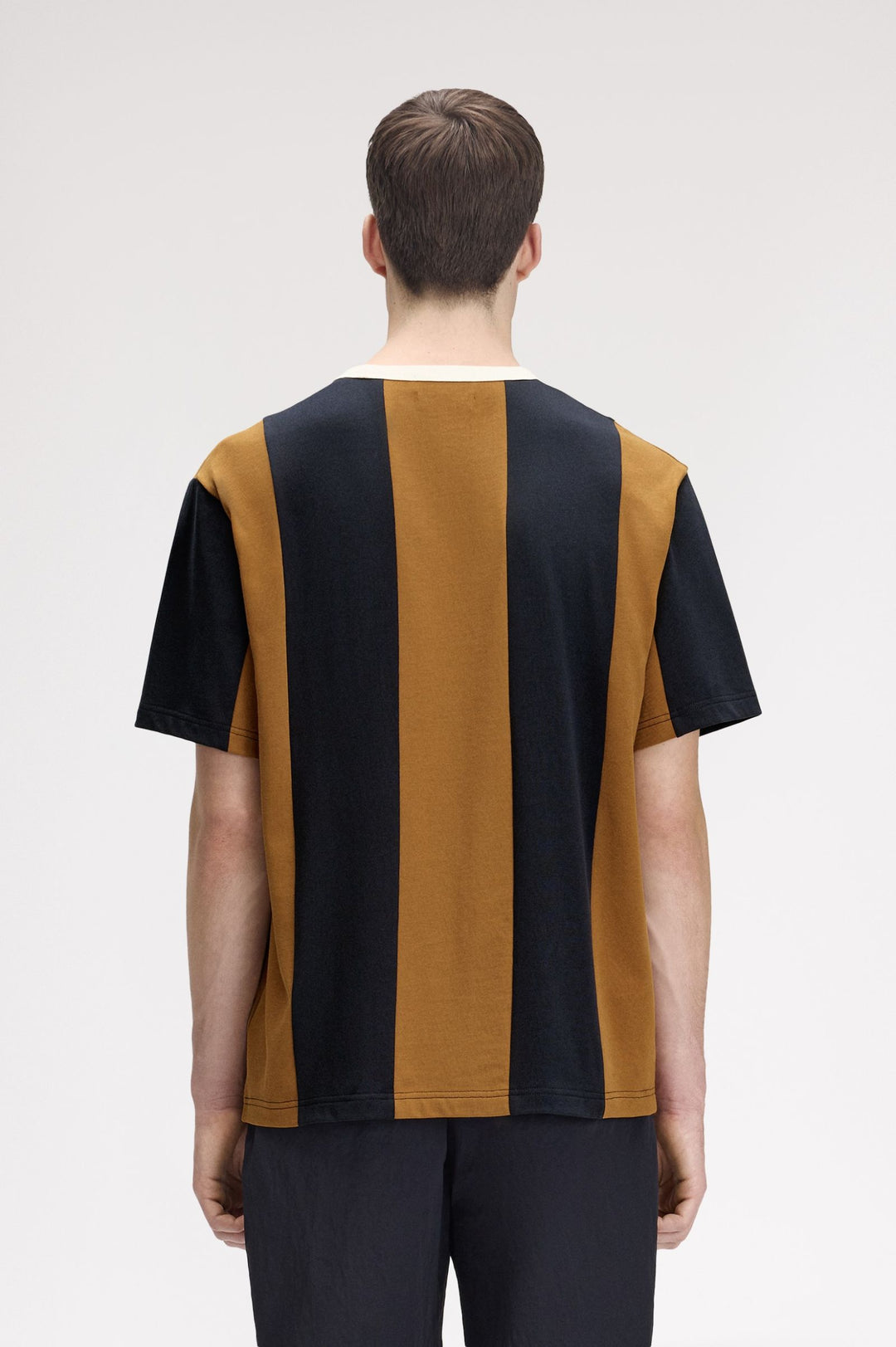 T-shirt Fred Perry x Meyba Striped Ringer – Dark Caramel
