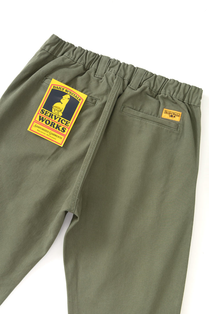Twill waiter pants / olive