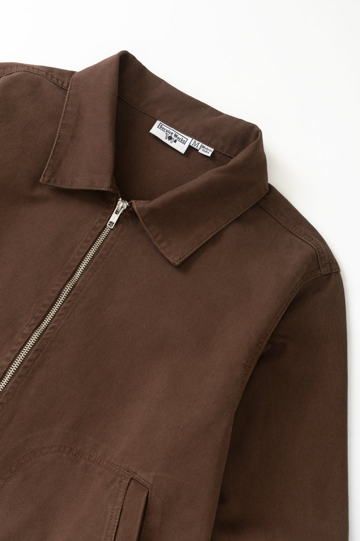 Twill work jacket / Brown