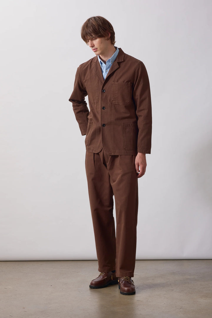 Twill part timer pants / brown