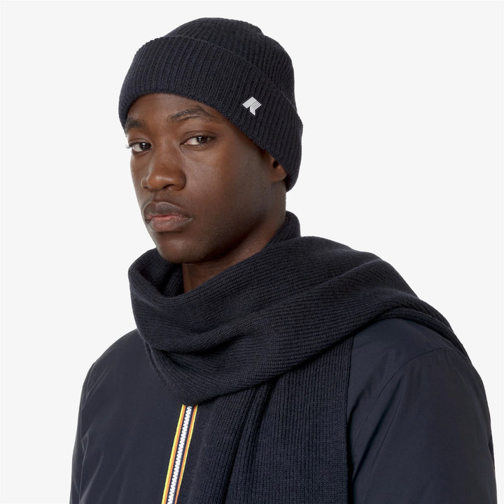 Brice cardigan stitch wool - blue depth melange