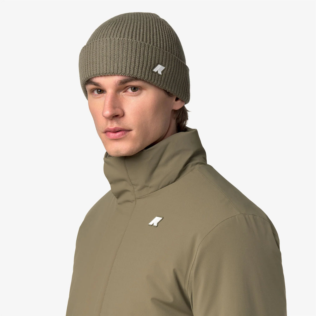 Brice cardigan stitch wool / green army