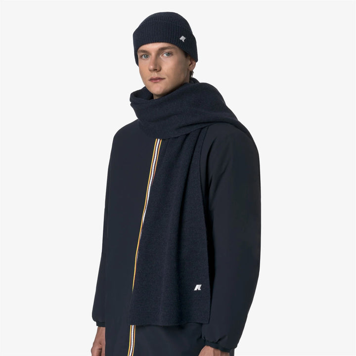 Etienne cardigan stitch wool - Airforce blue marl
